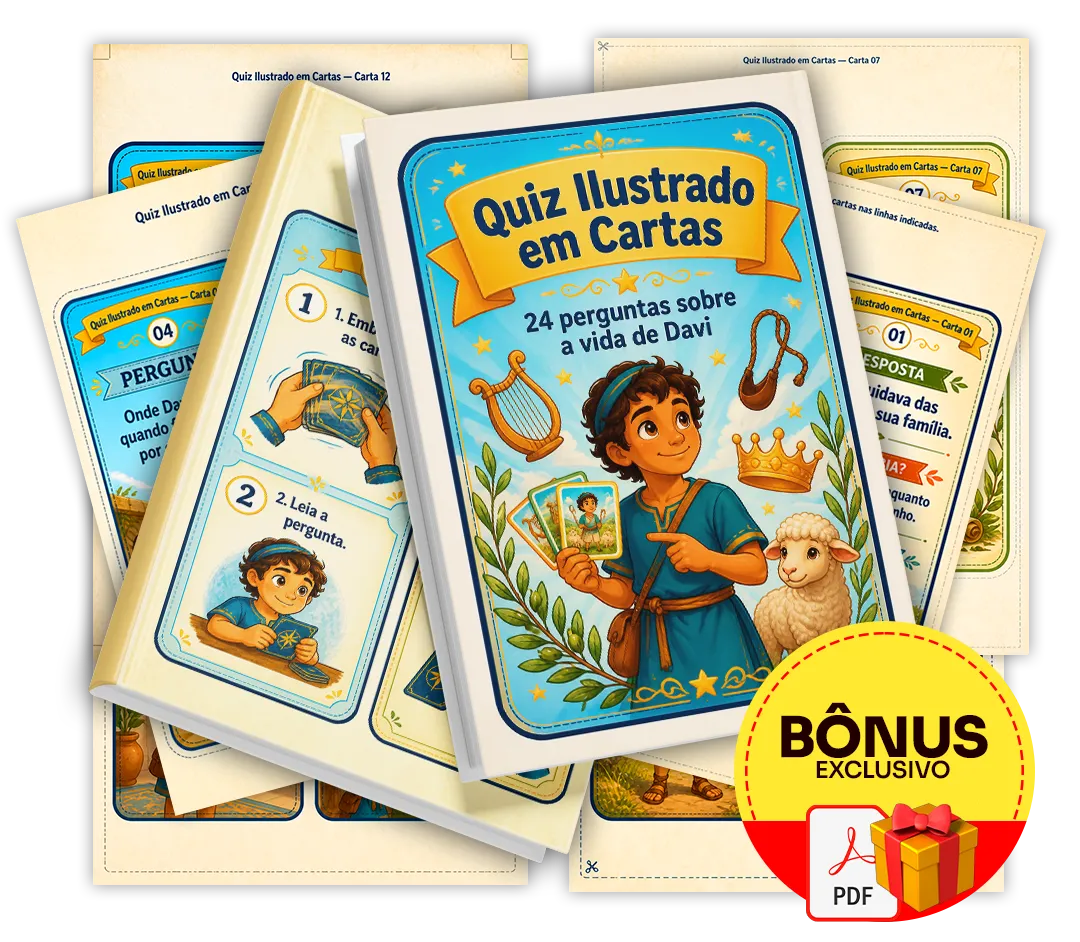 Mockup do Quiz Ilustrado em Cartas