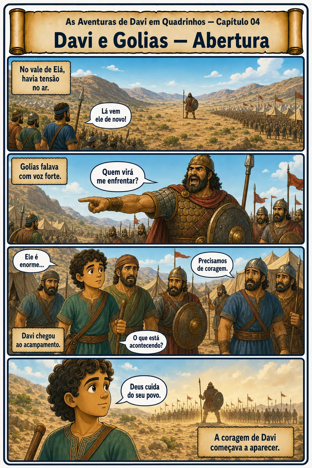 Prévia 1 de As Aventuras de Davi em Quadrinhos
