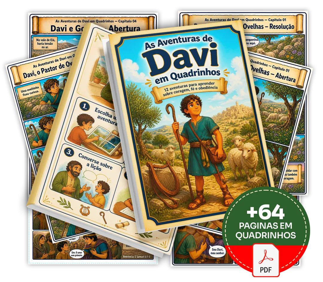 Mockup principal de As Aventuras de Davi em Quadrinhos